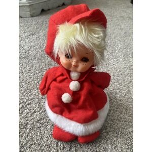 MCM Christmas PIXIE Shelf‎ Sitter Animated Musical Santa Girl